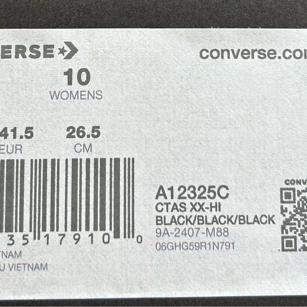 Converse CTAS XX-HI Black Shoes - Picture 7 of 7